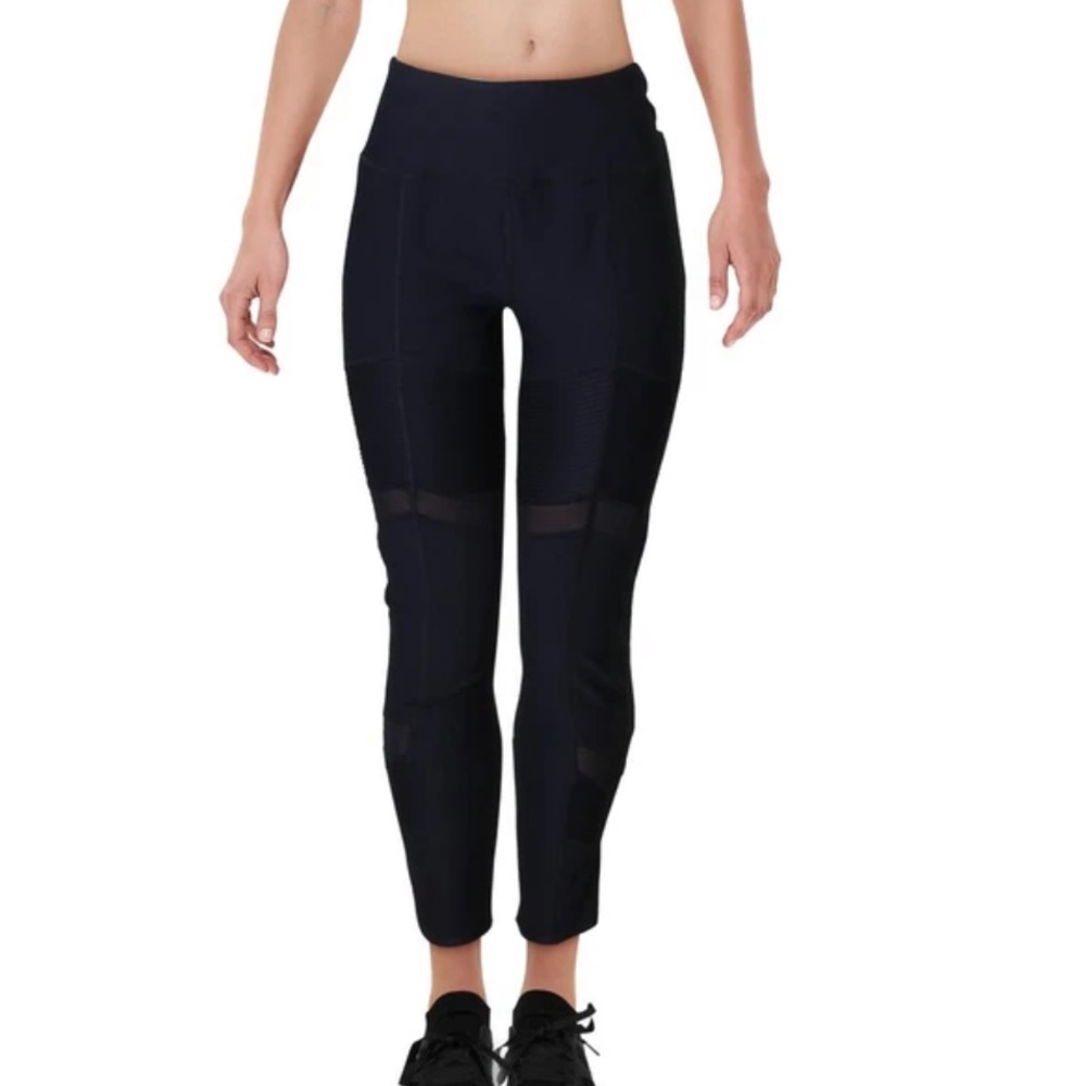 Central Park Sport Black Ribbed Mesh Moto …